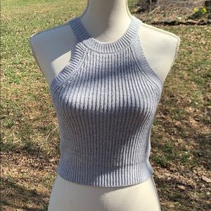Forever 21 cropped grey sweater knit tank